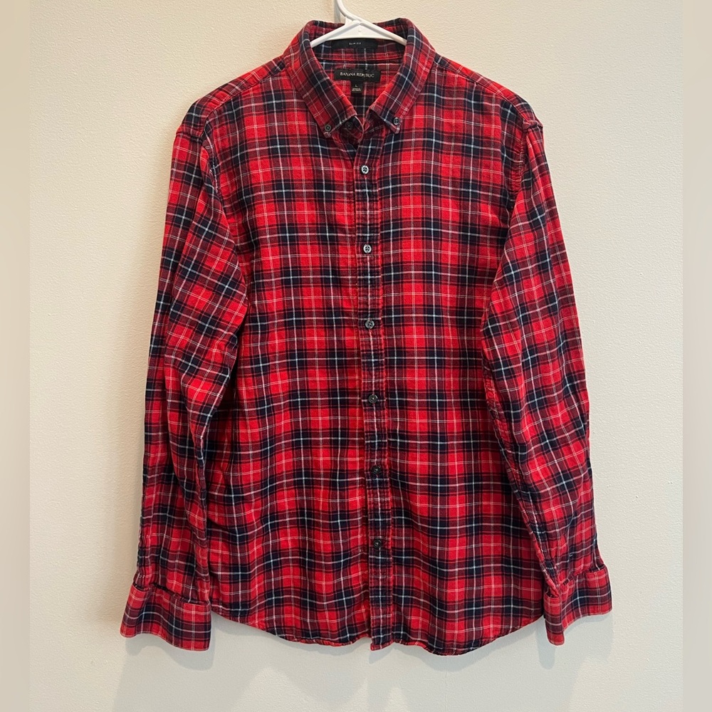 Men’s Banana Republic Slim-Fit Button Down Flannel - Size L